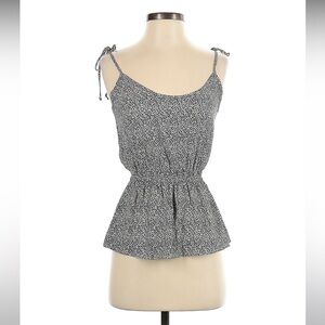 Sienna Sky Black and Gray Peplum Tank Top